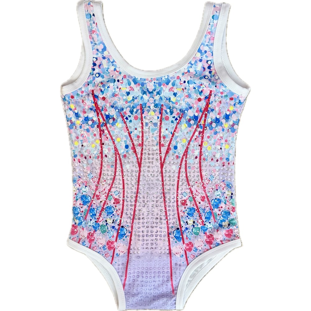 NWT Kids The Eras Tour Inspired Lover Sparkle Bodysuit Leotard Costume 3/4YRS